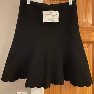 YSL Black Scallop Skirt